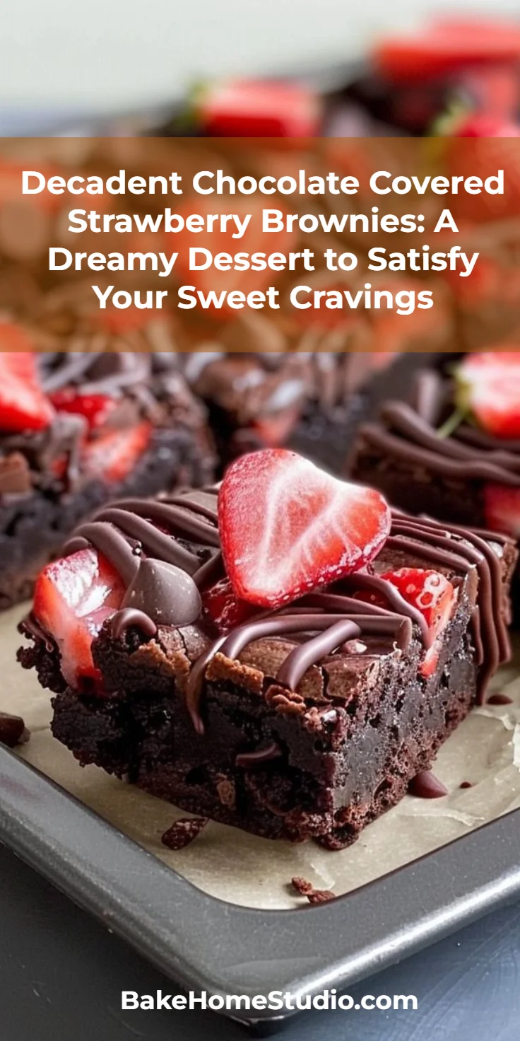 Chocolate Covered Strawberry Brownies Recipe