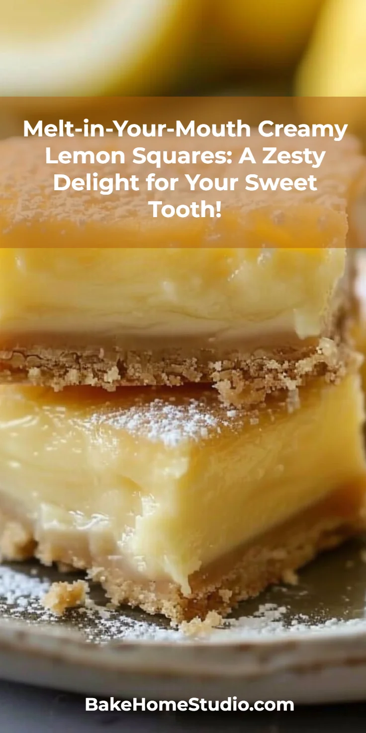 Creamy Lemon Squares Recipe