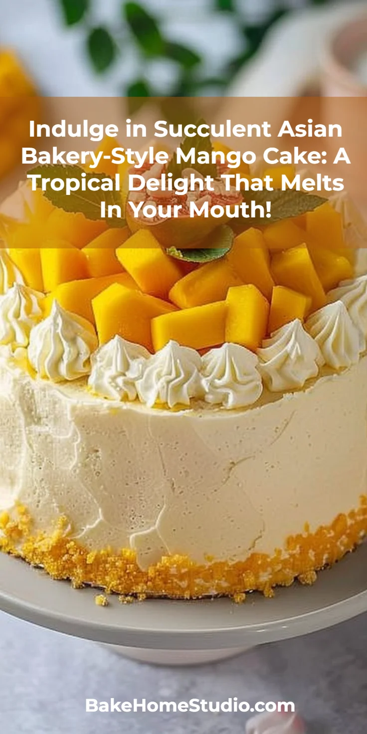 Asian Bakery-Style Mango Cake