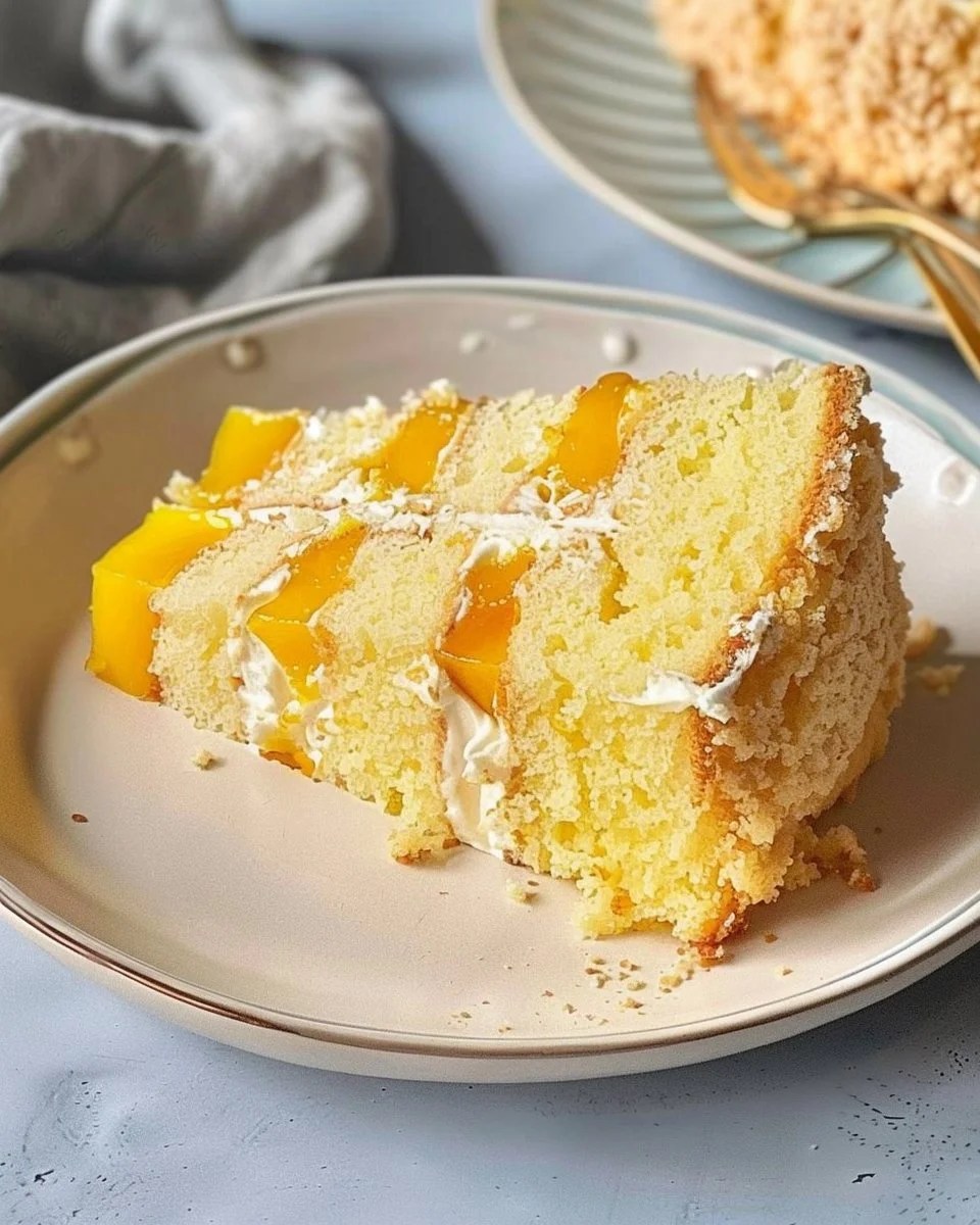 Asian Bakery-Style Mango Cake