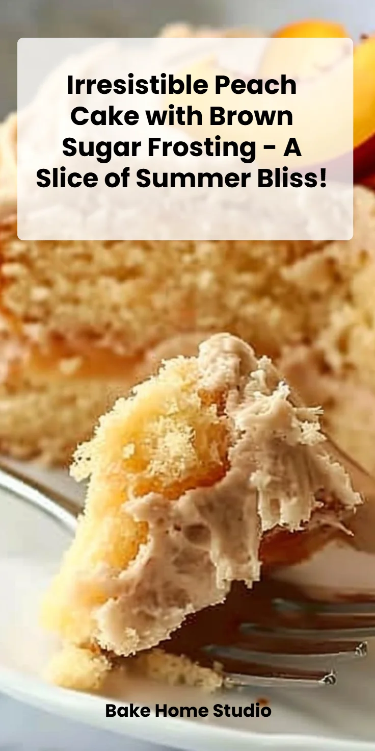 Brown Sugar Frosted Peach Cake