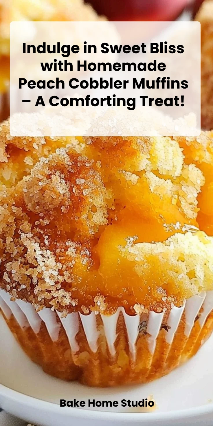 Homemade Peach Cobbler Muffins