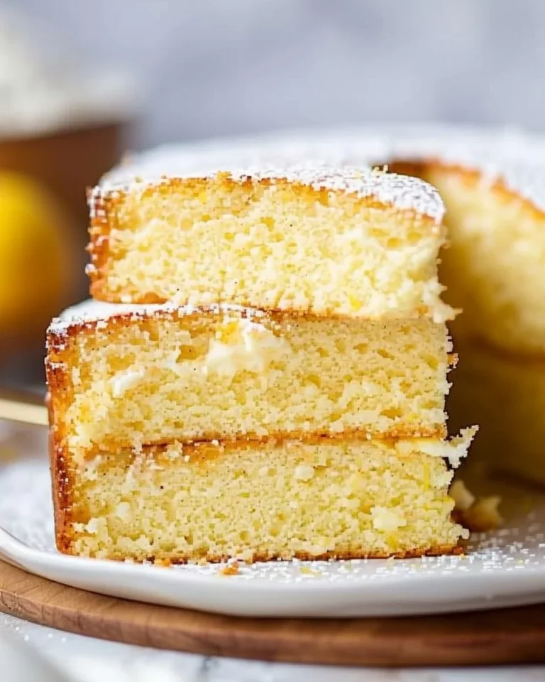 Delicious lemon ricotta pound cake served with a slice cut out