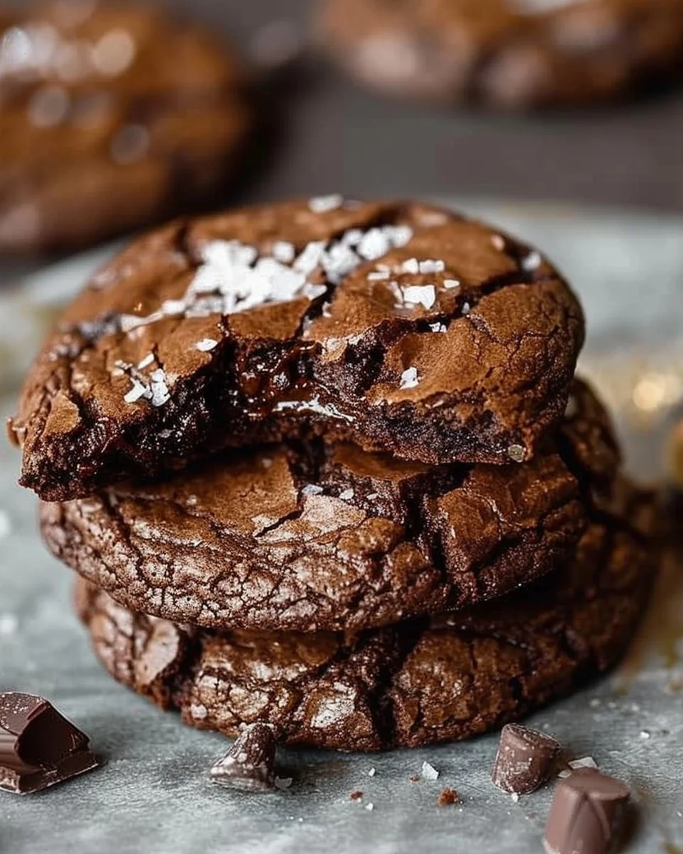 Delicious salted brownie cookies with a rich chocolate flavor