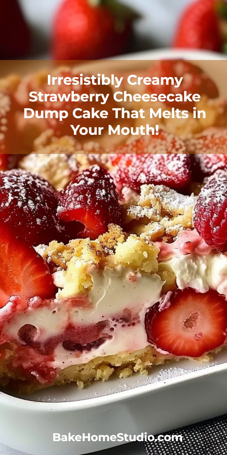 Strawberry Cheesecake Dump Cake