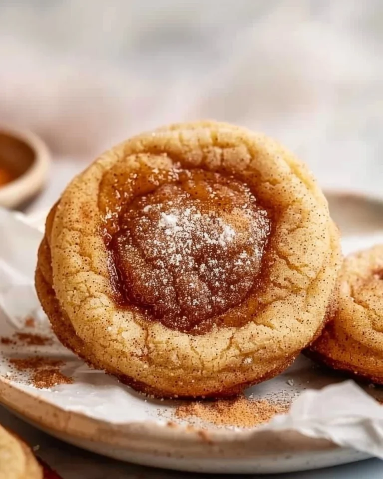 Delicious Apple Butter Snickerdoodle Cookies on a baking sheet