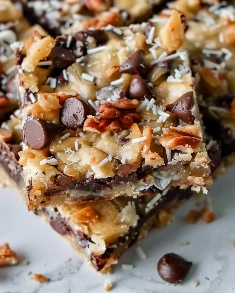 Delicious homemade Magic Cookie Bars served on a plate