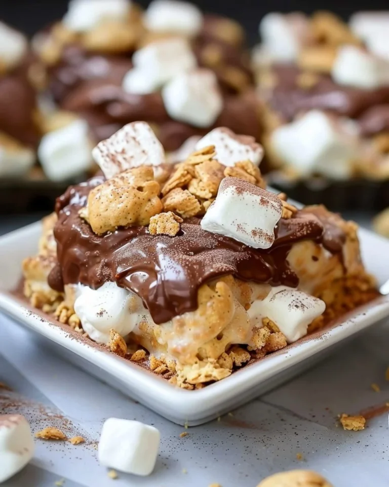 Delicious no-bake s'mores clusters dessert recipe with chocolate and marshmallows