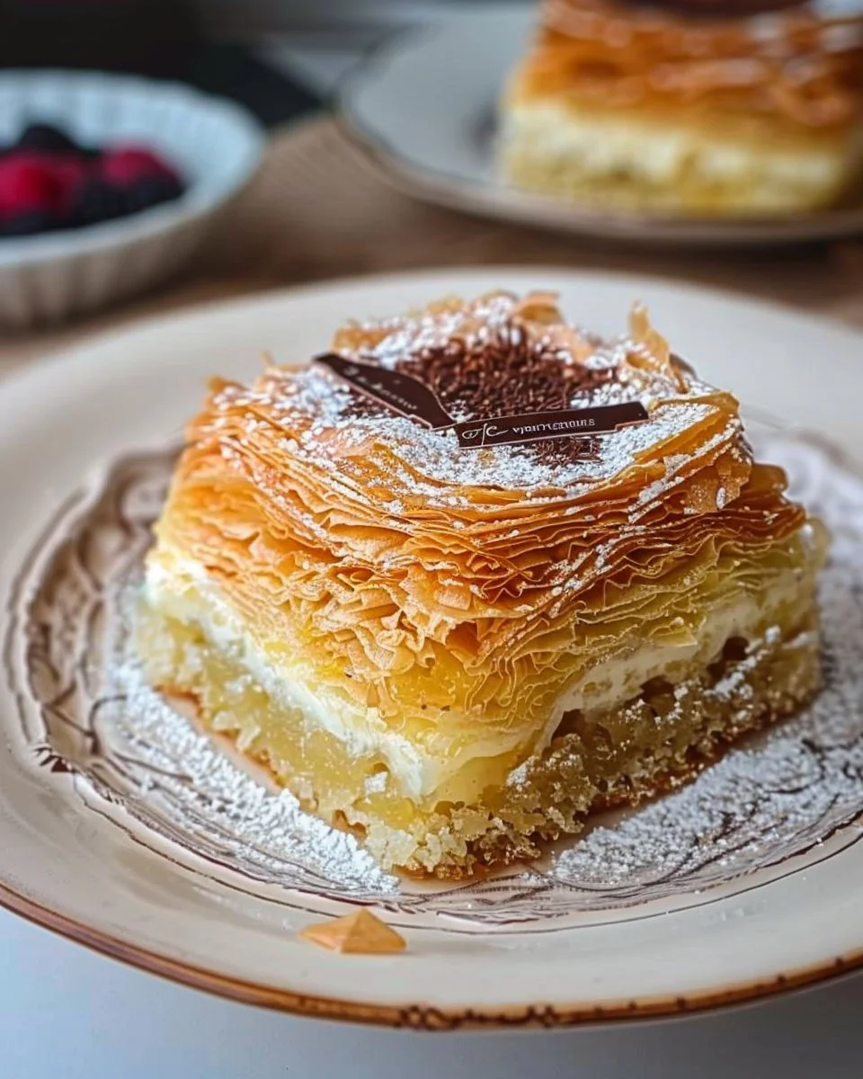 Delicious Kadayif dessert made with shredded pastry and nuts